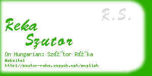 reka szutor business card